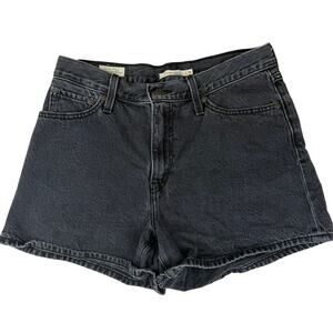 Levi's Mom Shorts Size 28 Washed Black Denim